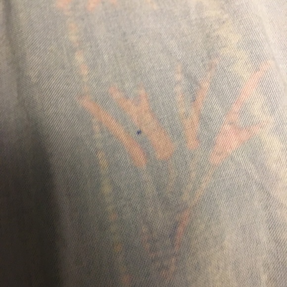 Cleobella Boho Blue Abstract Bell Sleeve Dress - Picture 12 of 13